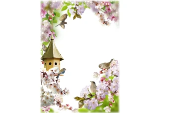 فریم و قاب فانتزی شکوفه های بهاری