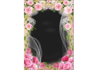 فریم با طرح گل محمدی