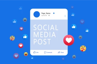 دانلود موکاپ ایلاستریتور پست فیسبوک مخصوص استفاده در شبکه های اجتماعی با فرمت AI