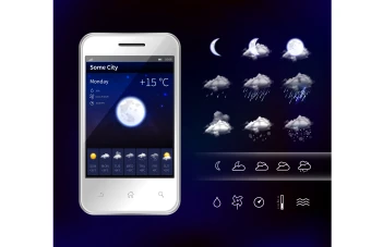 طرح لایه باز و قابل ویرایش ویجت و قالب آب و هوا