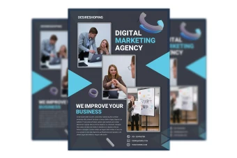 قالب لایه باز پوستر و تراکت تبلیغاتی