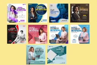 پس زمینه پست اینستاگرام برای دیجیتال مارکتینگ و صنعت کامپیوتر و دوره های آموزشی