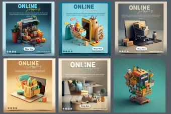 پس زمینه پست اینستاگرام آنلاین شاپ