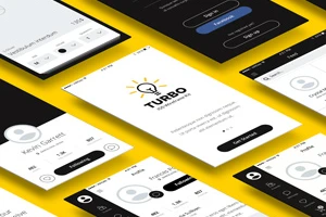 دانلود کیت رابط کاربری(UI) اپلیکیشن در چند فرمت به نام Turbo - PSD and AI