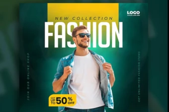 پوستر لایه باز PSD مربع، مخصوص اینستاگرام و لینکدین و.... - تبلیغ مد و فشن و...