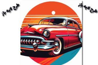 طرح لایه باز از ماشین کلاسیک کاملا لایه باز جهت تغییر اندازه و رنگ