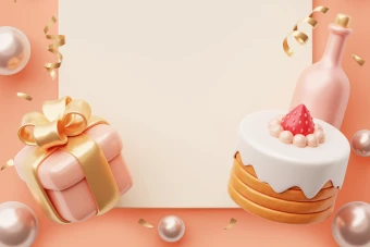 موکاپ تصویر زیبا مخصوص تبریک تولد - PSD(Photoshap)