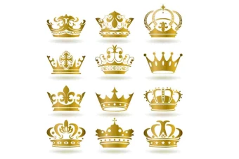 وکتور تاج /دانلود وکتور تاج عروس و داماد طلایی با فرمت ایلاستریتور