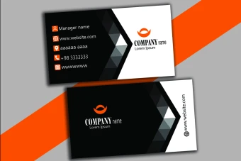 کارت ویزیت مشکی نارنجی