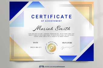 دانلود فایل لایه باز گواهی نامه پایان دوره انگلیسی