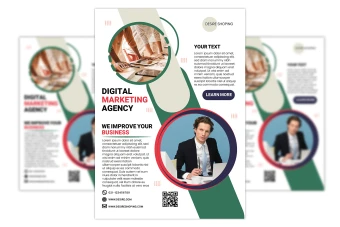 قالب لایه باز پوستر و تراکت تبلیغاتی