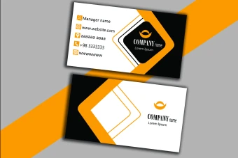 کارت ویزیت مشکی نارنجی