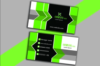 کارت ویزیت مشکی سبز