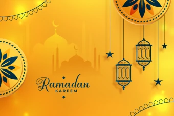 فایل لایه باز پس زمینه ماه رمضان
