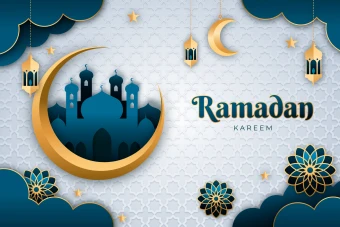 فایل لایه باز پس زمینه ماه رمضان