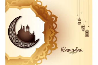 فایل لایه باز پس زمینه ماه رمضان