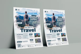 طرح لایه باز پوستر تبلیغاتی تورهای مسافرتی