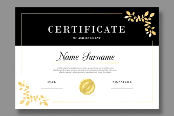 قالب آماده گواهینامه پایان دوره یا certificate کد 3001