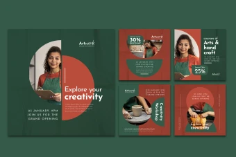 قالب لایه باز پست اینستاگرام