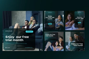 قالب لایه باز پست اینستاگرام طرح شیشه ای