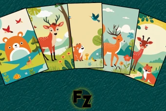 دانلود پس زمینه های طرح کودکانه