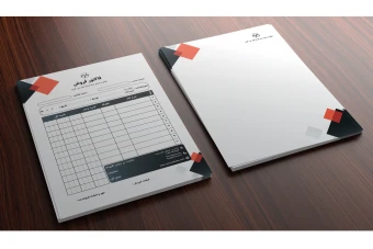 فایل لایه باز ست سربرگ و فاکتور شرکتی و اداری