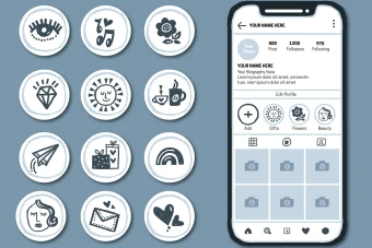 کاور هایلایت های انتزاعی اینستاگرام