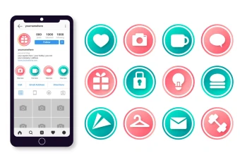 کاور هایلایت گردینت اینستاگرام