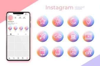 کاور هایلایت گردینت اینستاگرام