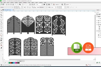 مجموعه وکتور مخصوص برش لیزری و CNC ( دکوراسیون ، درب ، پنجره ، پنل تزئینی و ... ) شماره 2