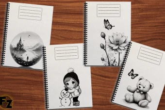 ۴ طرح لایه باز مناسب جلد کتاب یا دفتر