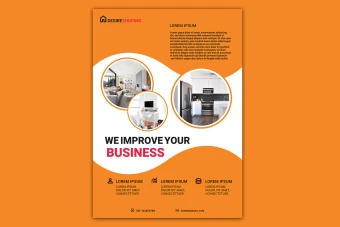 قالب لایه باز پوستر و تراکت تبلیغاتی