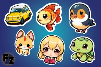 مجموعه استکیر های جذاب لایه باز