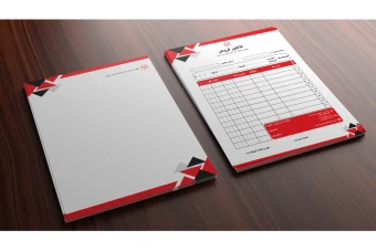 فایل لایه باز ست سربرگ و فاکتور شرکتی و اداری