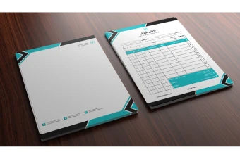 فایل لایه باز ست سربرگ و فاکتور شرکتی و اداری