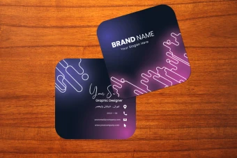 طرح لایه باز کارت ویزیت مربعی لوکس و زیبا برای تمامی مشاغل شماره 7