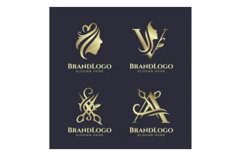 قالب لایه باز آماده لوگو آریشگاه