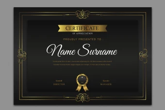 قالب آماده گواهینامه پایان دوره یا certificate کد 3007