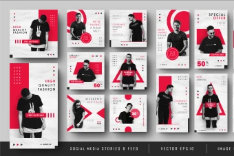 فایل لایه باز ایلوستریتور قالب استوری و پست اینستاگرامی معرفی محصول