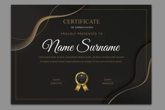 قالب آماده گواهینامه پایان دوره یا certificate کد 3010