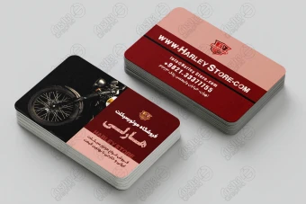 طرح لایه باز کارت ویزیت دو رو دورگرد برای فروشگاه موتورسیکلت 11