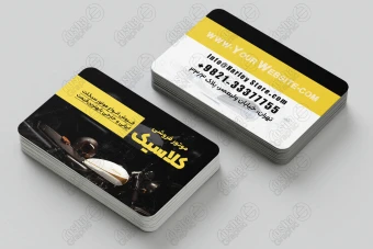 طرح لایه باز کارت‌ویزیت دو رو دورگرد برای فروشگاه موتورسیکلت 44