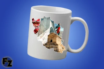 قالب لیوان و ماگ طرح ایران