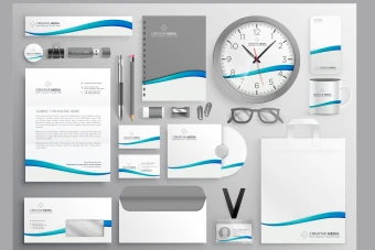 دانلود طرح لایه باز ست اداری شامل سربرگ و تراکت و پاکت و بنر و کارت ویزیت و ساک دستی و هدایای تبلیغاتی طرح شماره 2