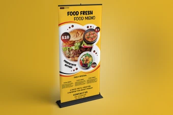 قالب لایه باز بنر رول آپ