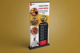 قالب لایه باز بنر رول آپ