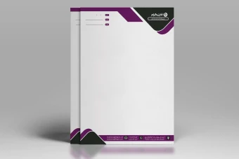 طرح لایه باز سربرگ مدل بنفش