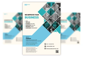 قالب لایه باز پوستر و تراکت تبلیغاتی