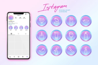 کاور هایلایت گردینت اینستاگرام