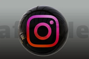 لیبل پریمیوم لایه باز سه بعدی اینستاگرام psd